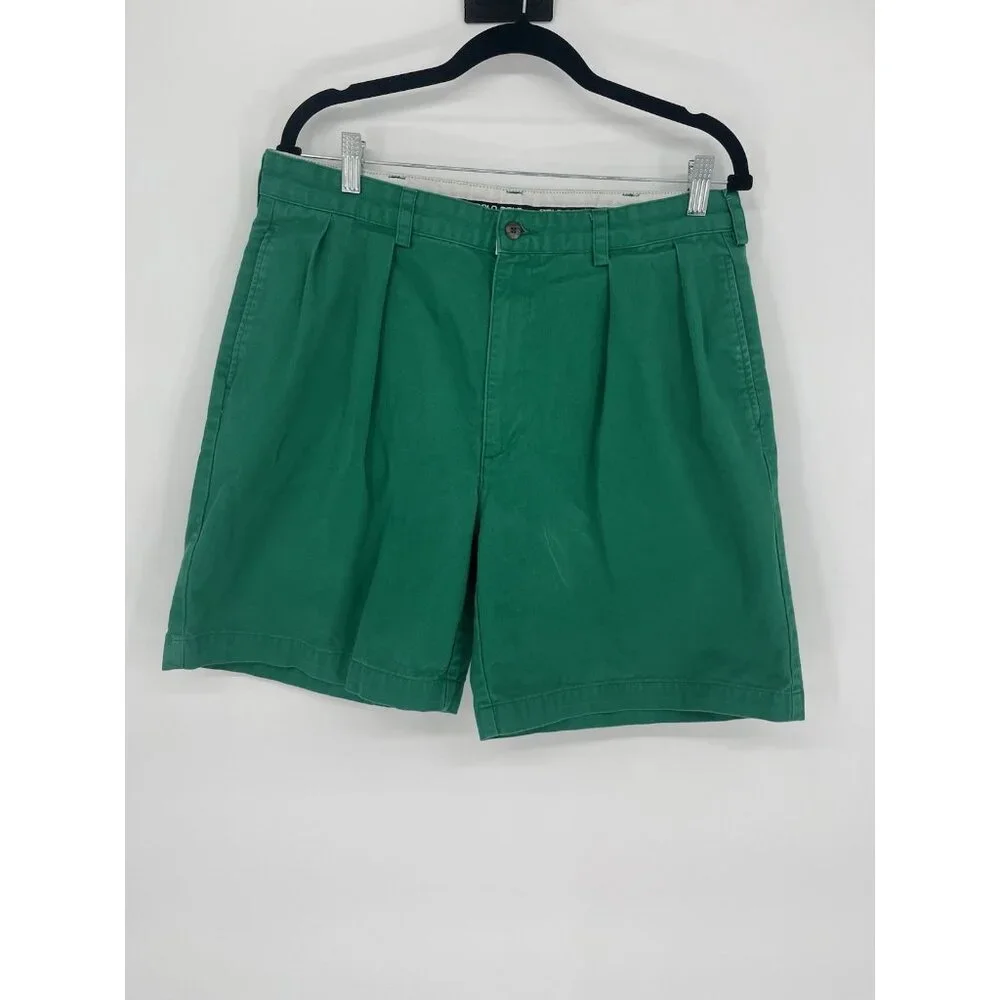 Vintage 90s Men’s Polo Golf Size‎ 35 Classic Chino Green Shorts *Read*